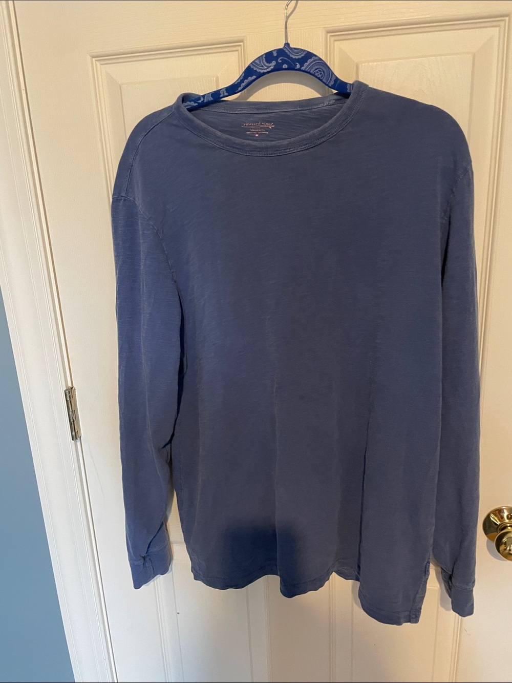 Vineyard Vines Long-Sleeve Crewneck Shirt - Slate Blue men’s medium